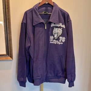 Purple Pelle Pelle Jacket with Embroidered Design EUC 3XL